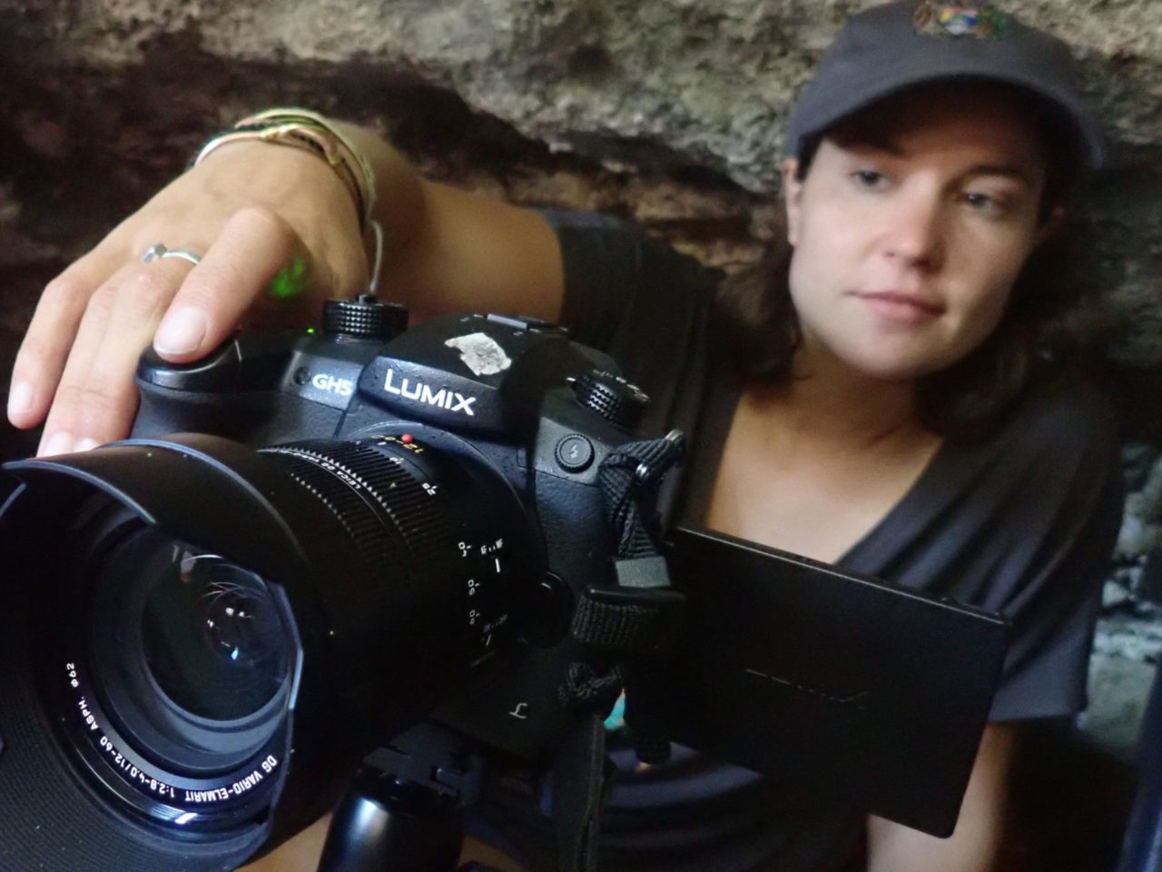 Pippa Ehrlich uses a camera