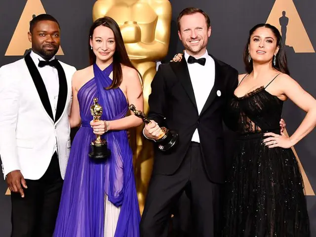 Orlando Von Einsiedel and others at the Oscars